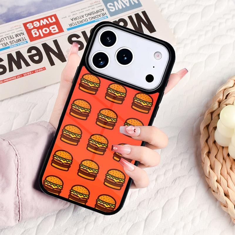 Hamburger Fries Pizza Fast Food Phone Case For IPhone 17 16e 15 14 13 12 11 Pro Max Air Mini Soft Protective Cover