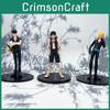 Modèle Artesanal One Piece Ville Dorée Édition Film Vêtements Noirs Équipe Chapeau de Paille 9 Ensemble Complet Luffy Zoro Figurines Anime Matériau PVC