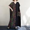 Short Sleeve Plus Size Cotton Vintage Floral New In Dresses for Women Casual Loose Maxi Long Summer Dress