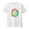 Womens 6Th Birthday T Shirt For Girls Boys 6 Paint Splashes Black 2XL Vintage Washed Graphic Comfortable Unisex Stretched