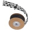 Hollow Music Note Ribbon Detailed Embossed Pattern Soft Sturdy Fabric for DIY Party Wedding Wrapping Craft Decoration Supplies