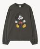 VTWO Vintage Washed Working_ Mickey_ T-Shirt (Charcoal)