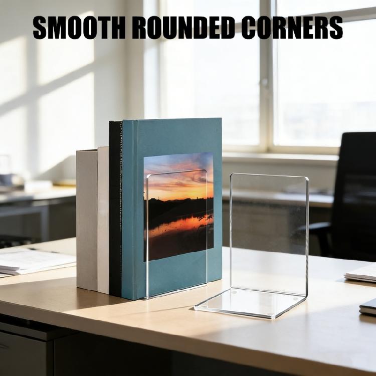 Acrylic Books Holders Table Picture Album Holders for Displaying Books Books Stand, Elegant Design Bookends Bookshelfs