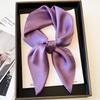 Simple Solid Scarf for Women, Faux Silk Small Square Scarf 70cm, Basic for Pairing with Shirts, Neckerchief, or Hair