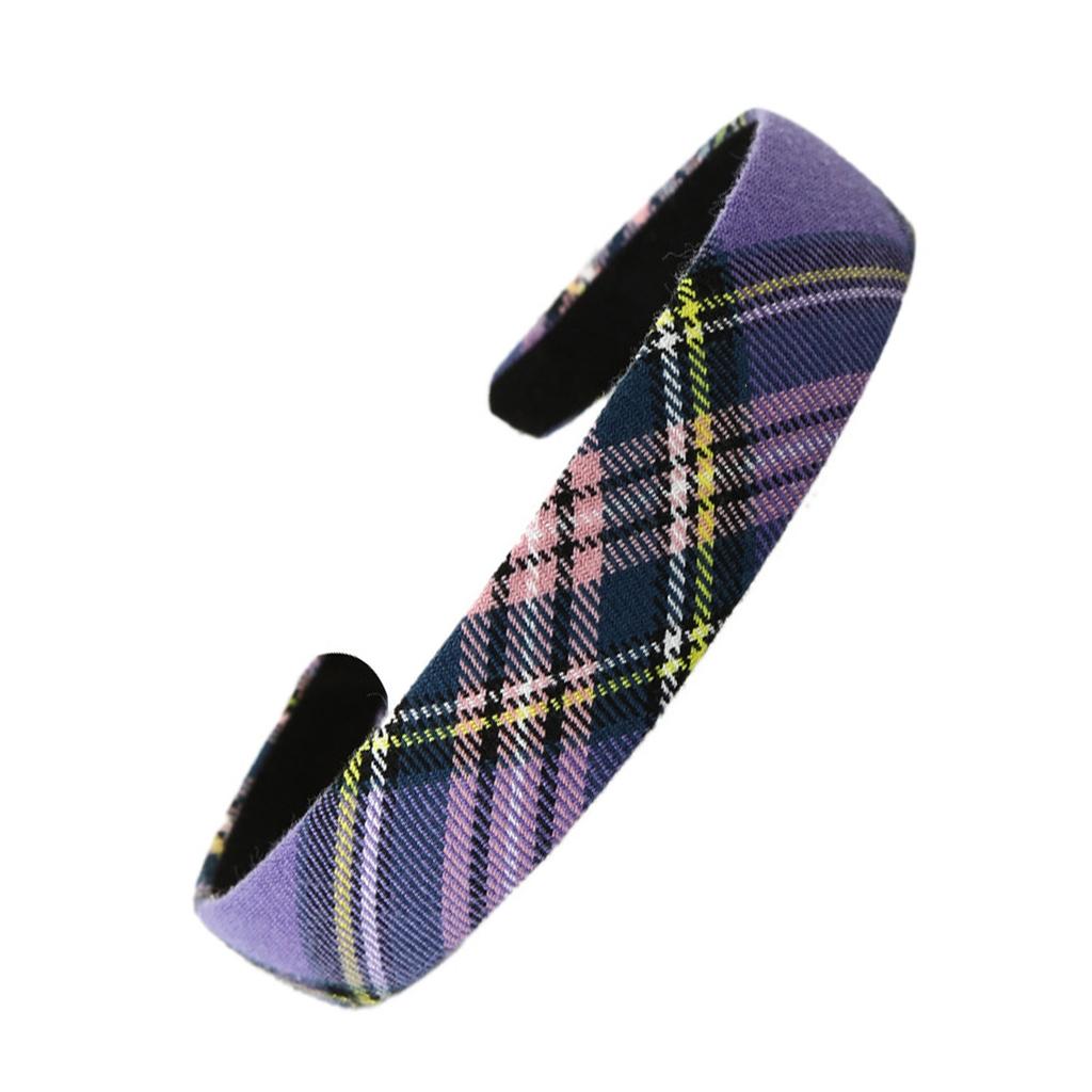 Checkered Wide Headband Adjustable Hair Styling Accessory For Women Girl Comfortable Daily Use All Matching Headpiece