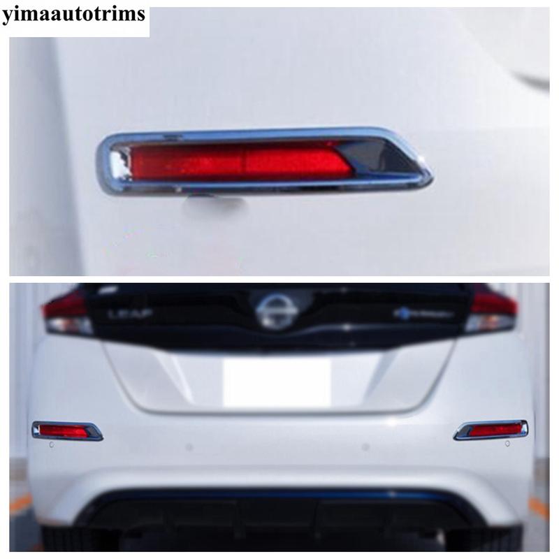 Car Outside Rear Fog Lights Lamps Frame Decoration Cover Trim ABS Chrome Accessories Exterior Kit For Nissan Leaf 2018 - 2024