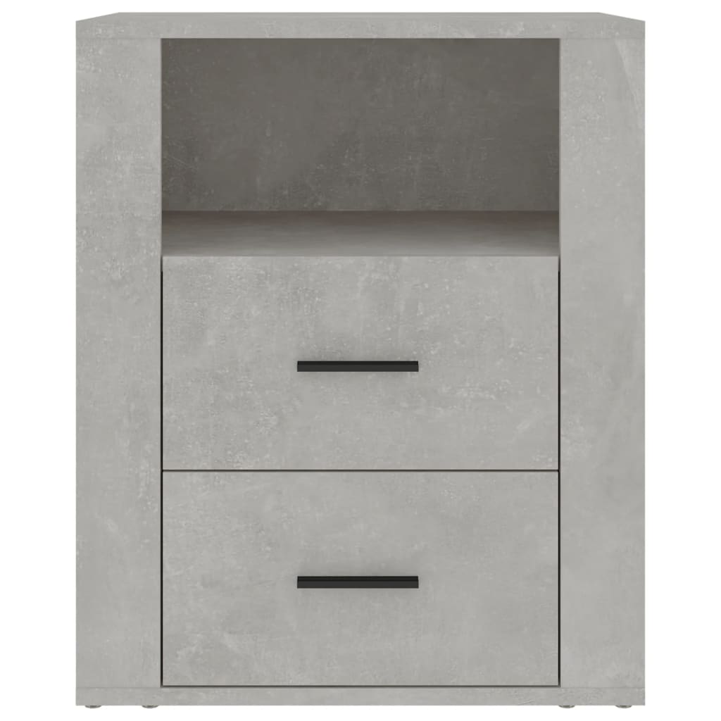 Nightstand Concrete Grey 50 X 36 X 60 Cm Engineered Wood
