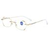 New Diamond Thin Flash Fashionable Reading Glasses Anti-blue Light Ultra-light Frameless for Women