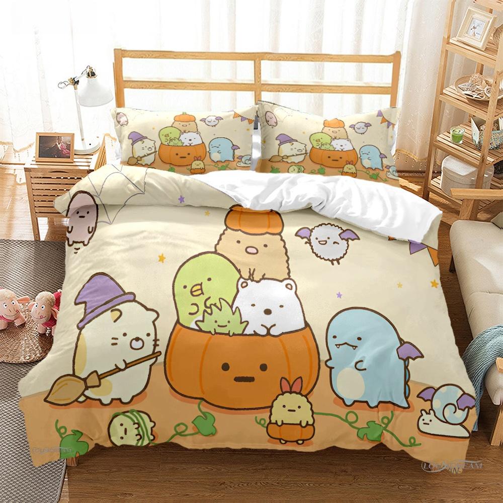 

Мультяшный Sumikko Gurashi Милый Пододеяльник Забавный Кавайный Постельный Комплект Мягкий Чехол для Одеяла и Наволочка Односпальный_Двуспальный_Квин_Кинг EU single(135x200cm)