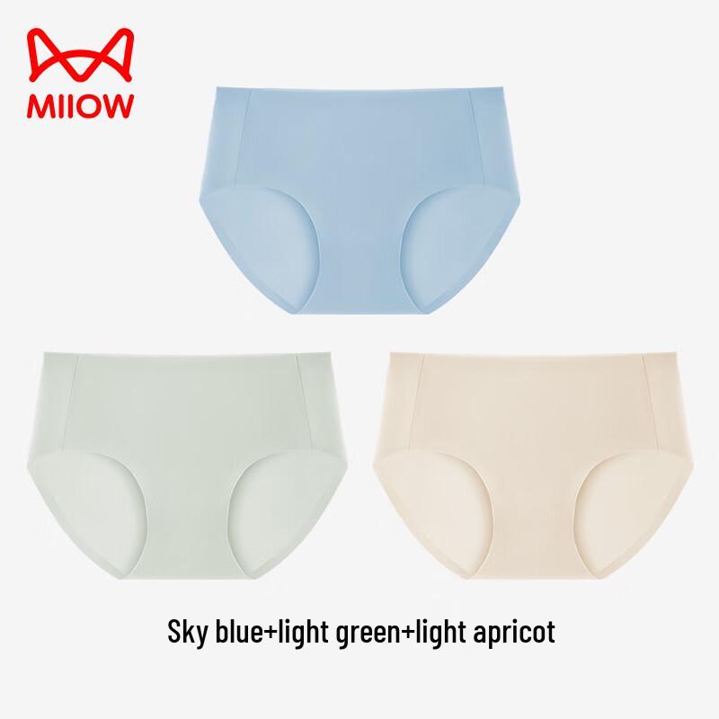 Maoren Women's Seamless Anti-Bacterial Cotton Underwear 3-Pack