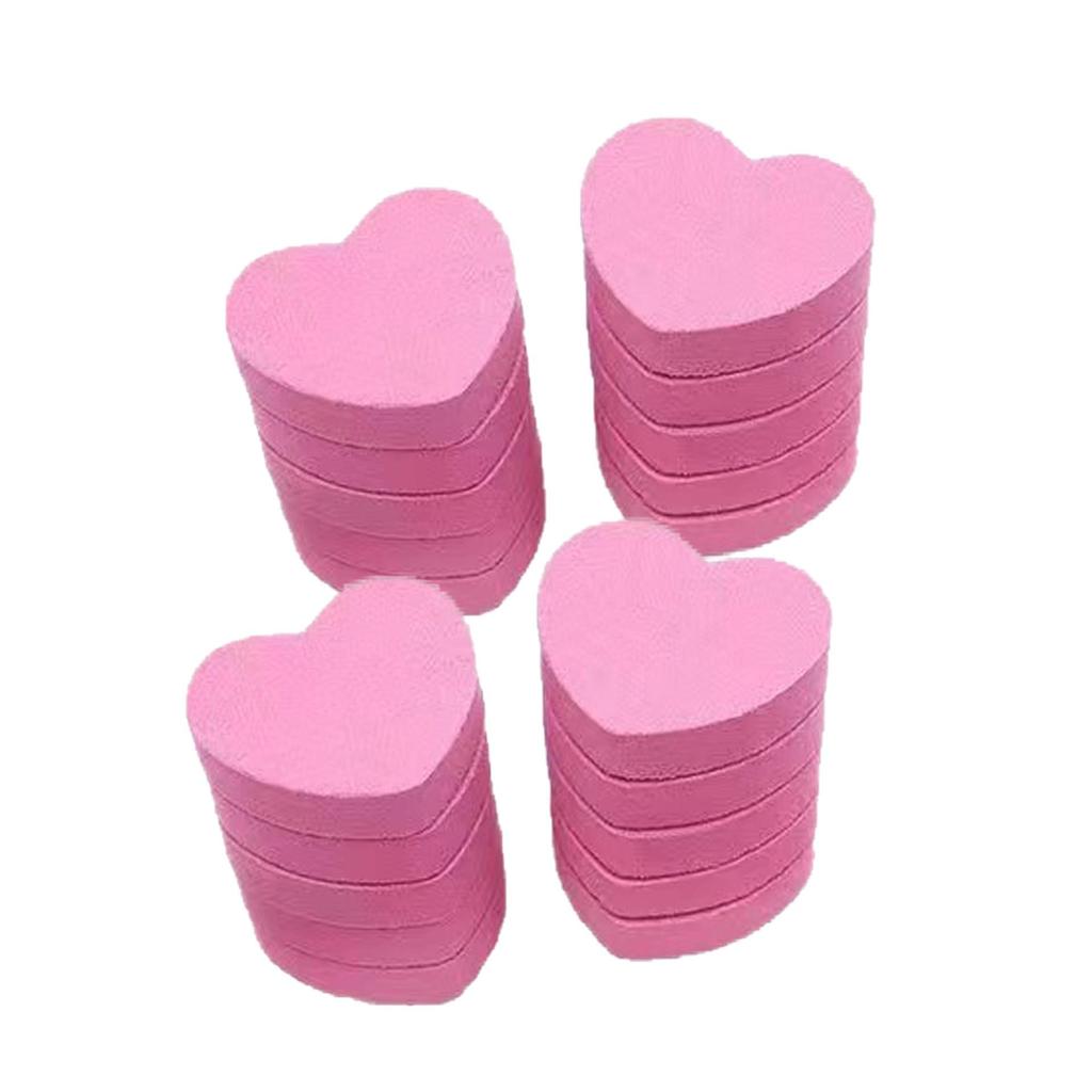 Mini Heart Sponge Nail File – Washable, Two-Sided Polishing Tool