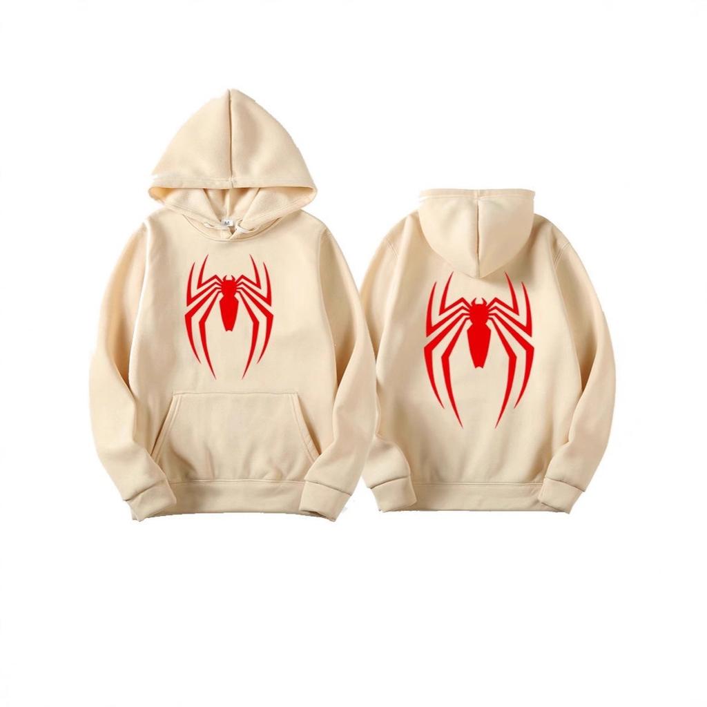 New Men's Sweater Street Fashion Spider Print Sweatshirt Wool Women's Casual Fun Loose Sweater