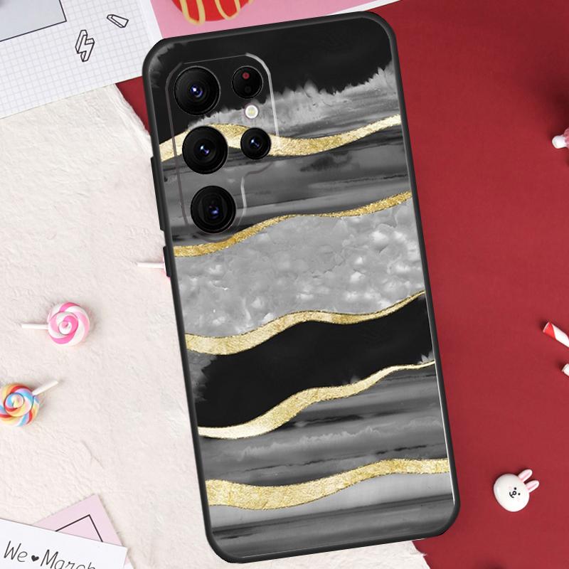 

Luxury Gold Foil Art Case For Samsung Galaxy S26 Ultra S23 S22 S21 S20 S24 S25 Ultra S10 Plus S25 FE Cover Shell Galaxy S23