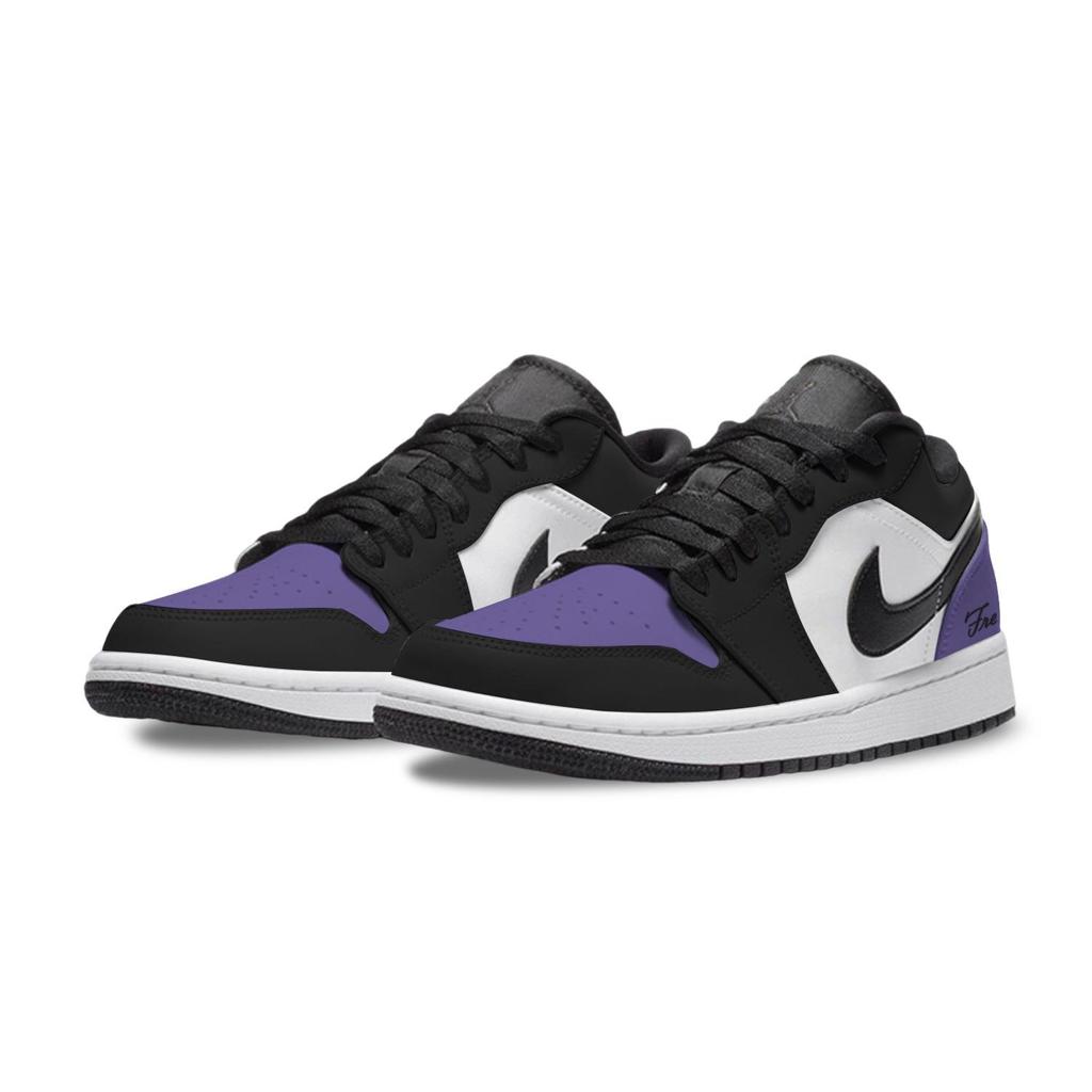Jordan Air Jordan 1 Purple Radiance Odporne na ścieranie Niskie Vintage Buty Koszykarskie Męskie Fioletowe 553558-081(Zespół701-)