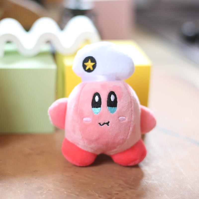 Adorable Pink Kirby Plush Keychain Soft Short Plush Bag Doll Clip