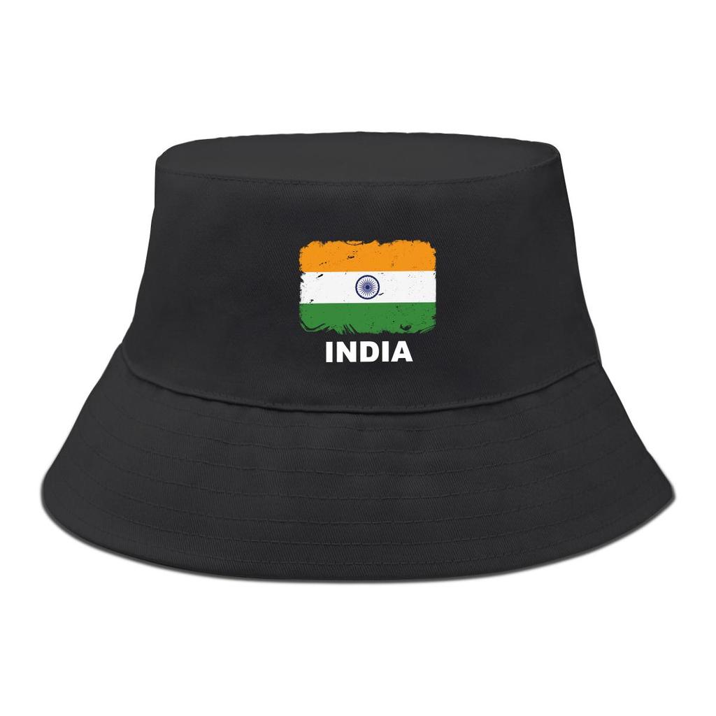 India Flag Print Bucket Hat , Patriotic Men's Hat Fashion Unisex Simple Basin Cap