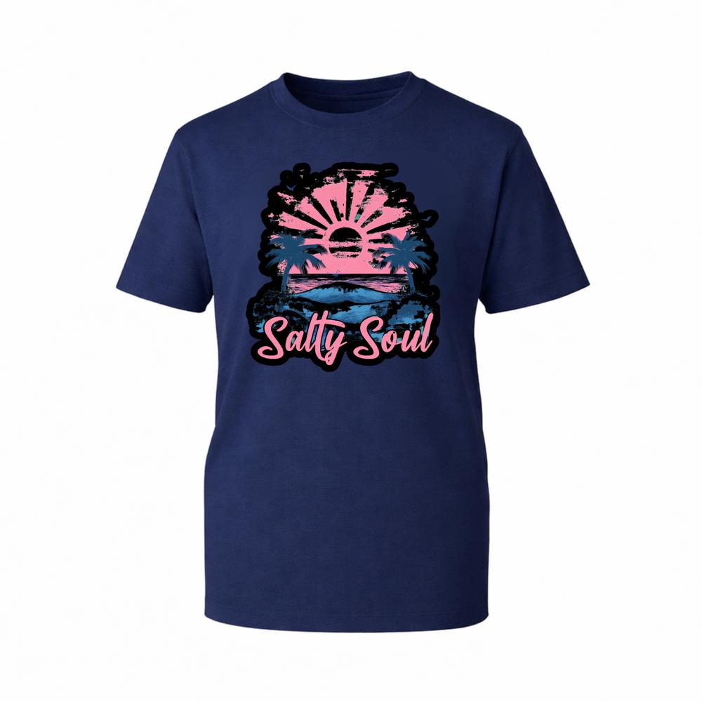 Retro Beach Sunset Graphic TShirt Palm Tree Unisex Novelty Gift TTop S