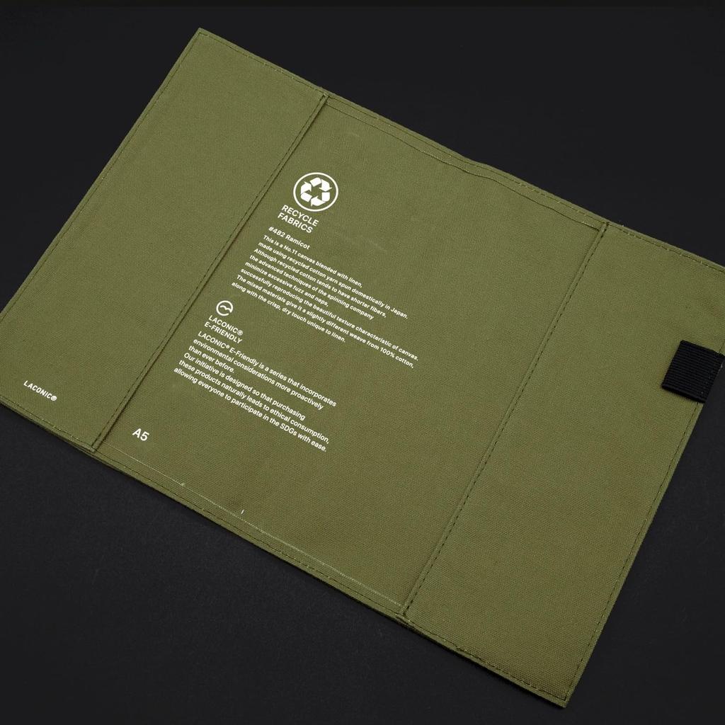 Lakonisches Notizbuch Olivgrünes Cover, umweltfreundlich B6, EF-02OL