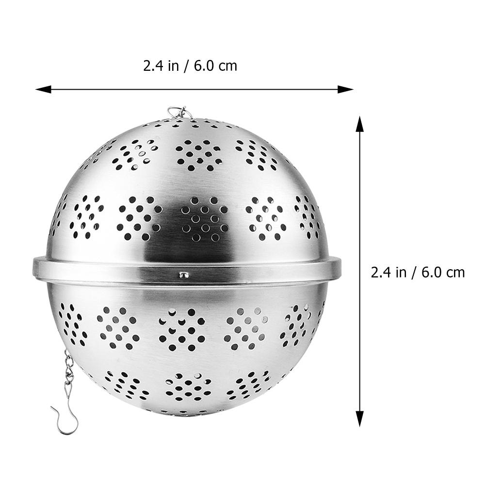 

Tea Ball Strainer Stainless Steel Mesh Filter For Tea Leaves Infuser Extended Chain Hook Spice Filter Seasoning Strainer 6X6X6CM
