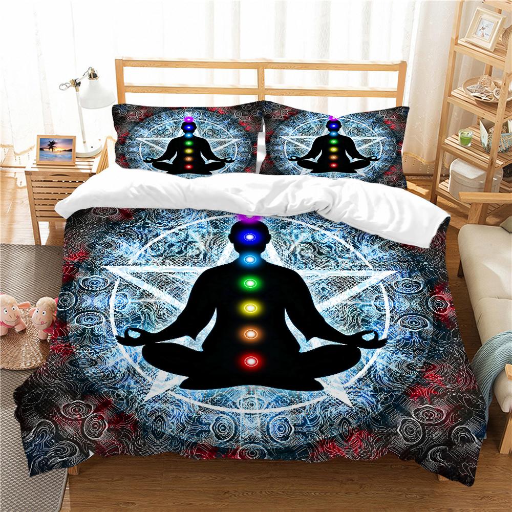 Set de lenjerie de pat boemă pentru casă Husă de pilota Husă de pernă Set de lenjerie de pat pentru dormitor UE de dimensiune întreagă Pat simplu/dublu Decor pentru casă