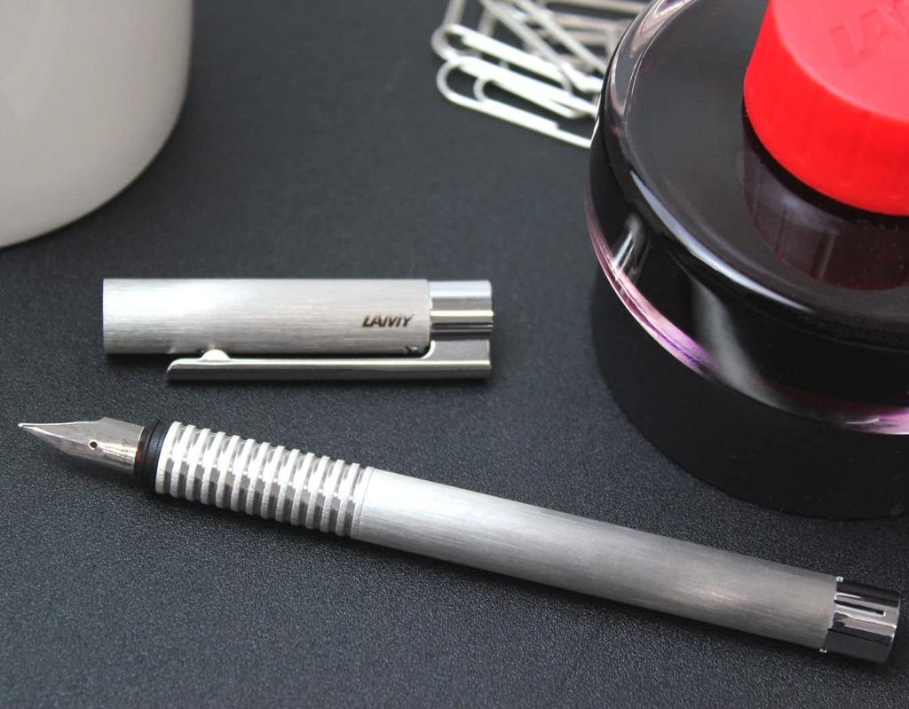LAMY Fountain Medium Stainless Hairline Converter Sold Officially Imported L06-M Dual-Use Pen, Nib, Steel, Design, Logo, Separately,