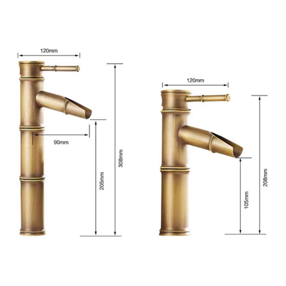Basin Faucet Antique Brass Bamboo Shape Faucet Sink Mixer Faucet Single Handle Filter Impurities Kitchen Bathroom Accessories
