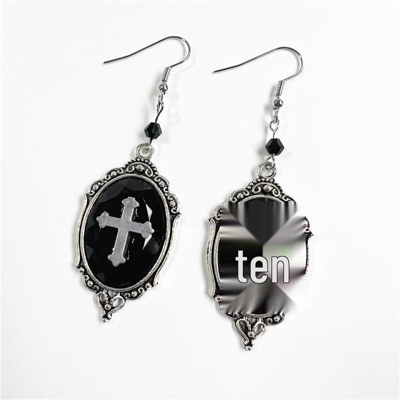 Gothic Cross Pendant Earrings - Hot-Selling Design for Foreign Trade
