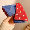 Korean Style Red & Blue Polka Dot Ponytail Hair Clip - Elegant Fashion Hair Accessory for Women
