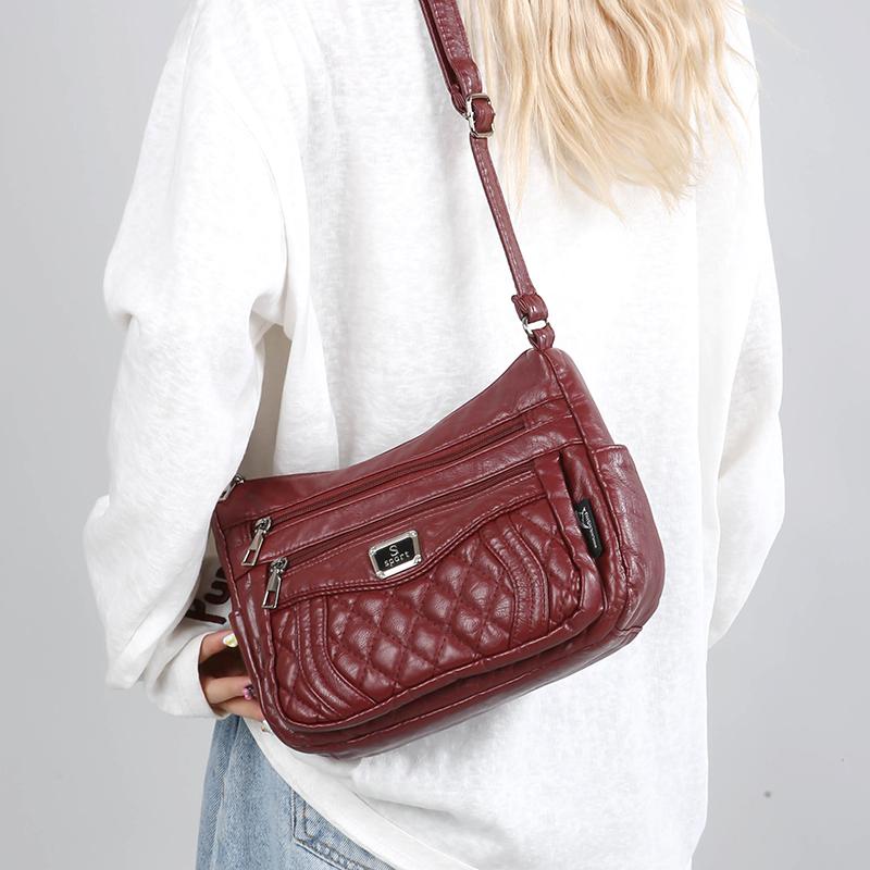 Women's Rhomboid Shoulder Bag Middle-aged Mother Bag