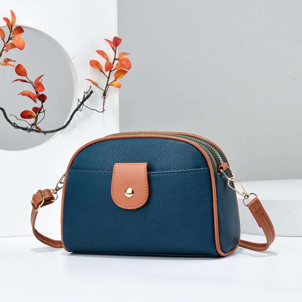 Solid Color Small Crossbody Bag Elegant Simple Square Bag Portable Niche Shoulder Bag  Travel