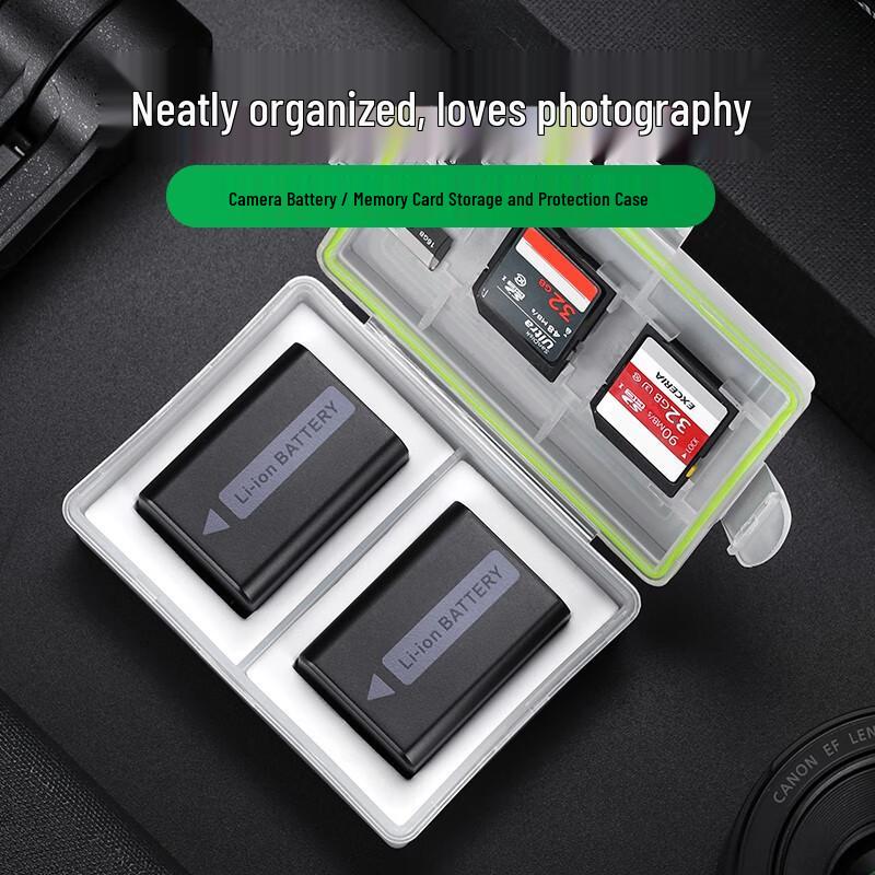 Llano Camera Battery and Memory Card Storage Case CN plug (adapter included)
