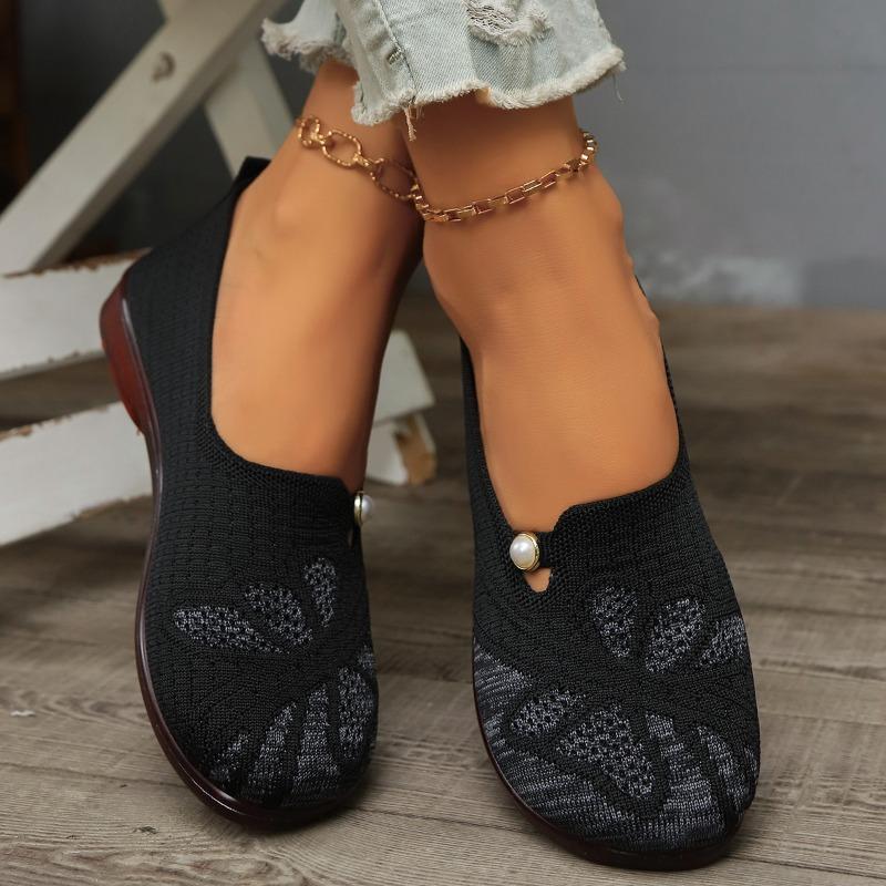 Moda Wiosna Na Zewnątrz Oddychające Buty Siatkowe Dla Kobiet Modne 2024 Gorąca Wyprzedaż Nowy Wzór Jednolity Kolor Płaskie Dno Buty Damskie