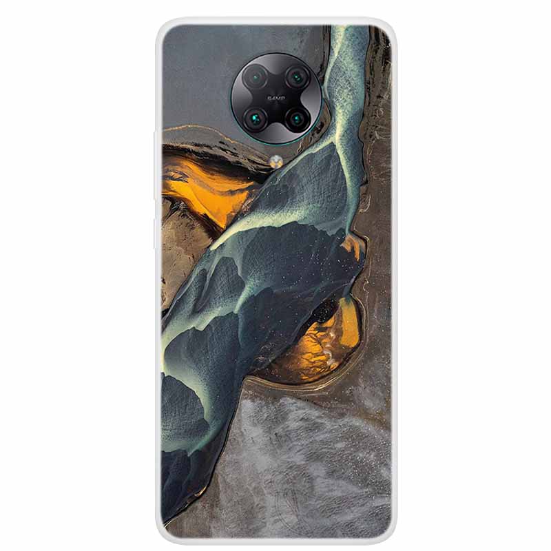 For Poco F2 Pro Case 6.67'' Clear Marble Soft TPU PocoF2 Pro F 2 F2Pro Phone Cover For Xiaomi Poco F2 Pro Shells Cartoon Fundas