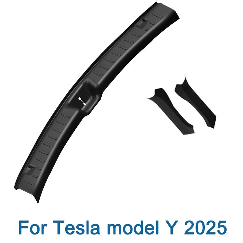 

Для Tesla Model Y Juniper 2025 Накладка на порог багажника Коврики из ТПЭ Защита порога Защита заднего грузового отсека от царапин Аксессуары для интерьера чёрный