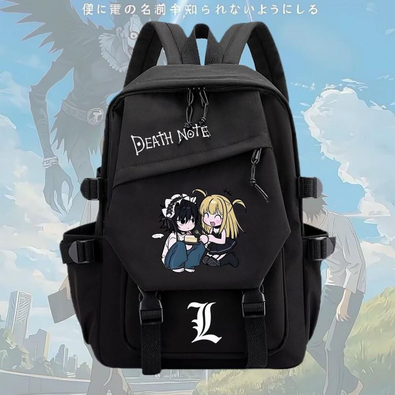 Anime Notebook L Light Yagami Cosplay School Backpack Teens Unisex Large Capacity Nylon Daily Use
