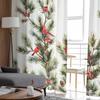 Christmas Pine Needle Jam Curtains For Living Room Bedroom Home Decoration Window Voile Tulle Curtain Drapes