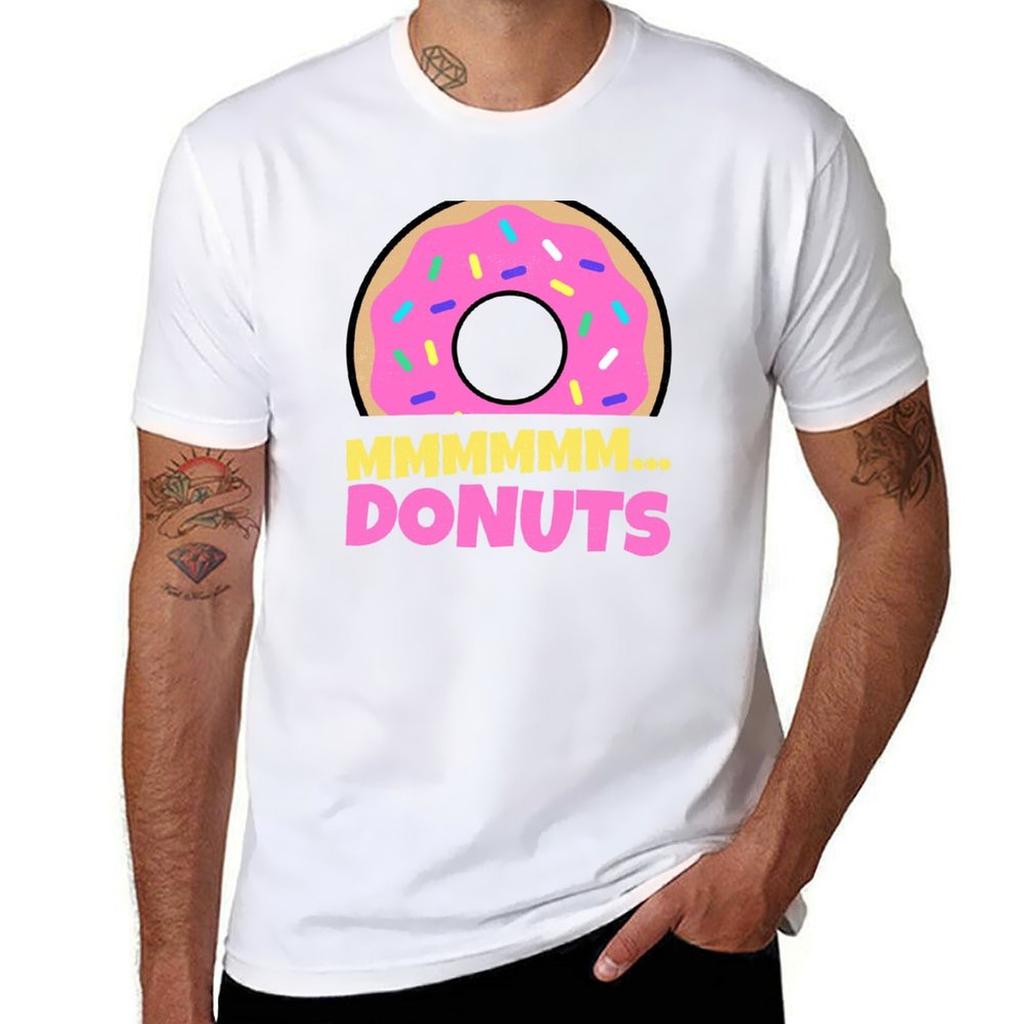 mmmmm Donuts Donut Lover Joke TShirt Sports Casual Breathable Tee Shirt