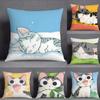 Cartoon Chis Sweet Home Pillow Case Square DoubleSided Printing Sofa Cushion Cover Pillowcase Bedroom Bedside