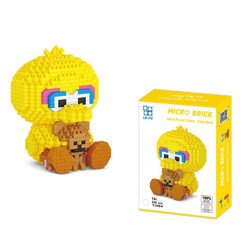 618+ vnt. Mini statybinės kaladėlės Mikro deimantiniai blokeliai Elmo, Sausainių monstras, Didysis paukštis figūrėlės 3D modelis Vaikams Dovanų žaislai