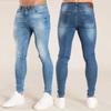 Herrenhose Retro Washed Zipper Stretch Jeans Lässige Slim Fit Hose Herren Bleistifthose Übergröße Denim Skinny Jeans für Männer