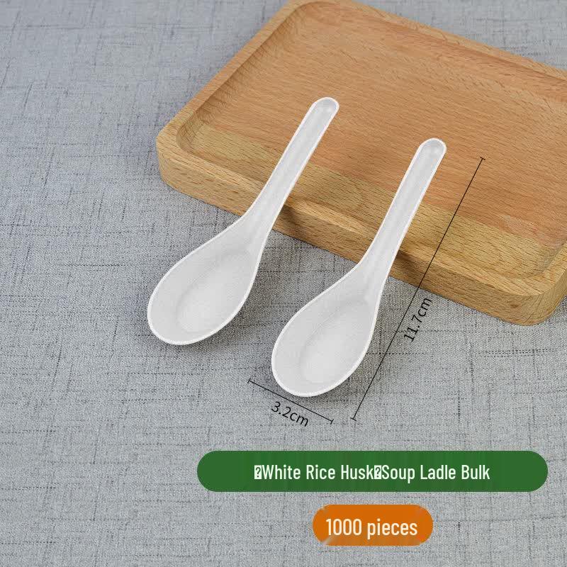 Qiwei Eco-Friendly Rice Husk Disposable Spoon