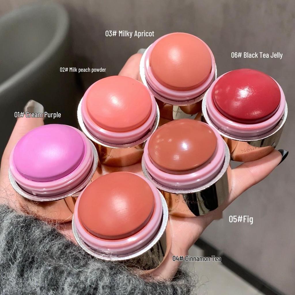 USLIKE Pink Bomb Blush Mud Cream: Natural Matte, Purple Contour & Milk Pink Blush for Women.