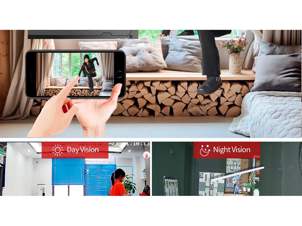 5MP HD Outdoor Wireless Surveillance Camera with Waterproof Design & Voice Intercom