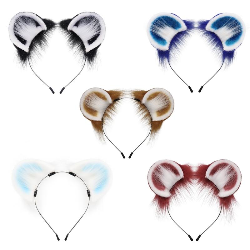 Children's Plush Flying Mouse Ears Hairband Gentle On Skin Headwear Lightweight Headdress For Costume Parties