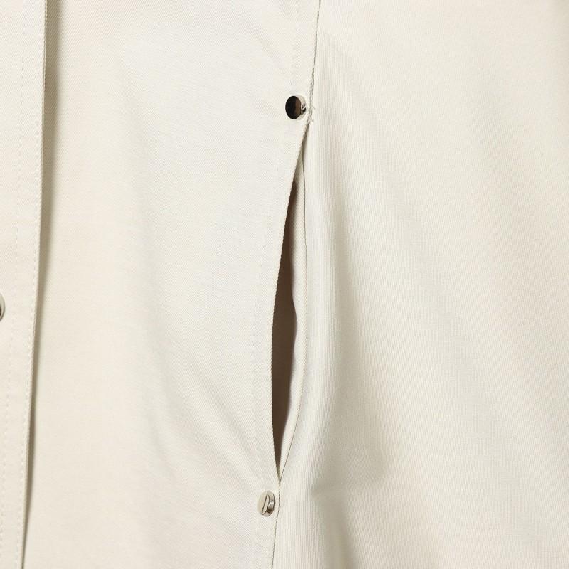 Womens Korean Style Casual Jacket White Contrast Collar Slim Fit Daily Wear