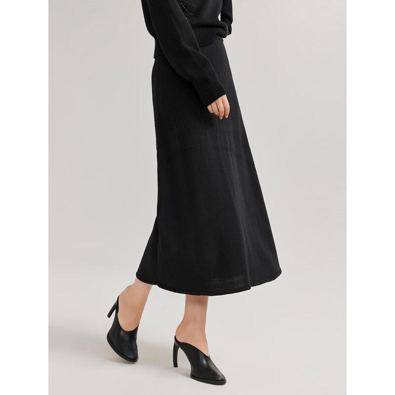 ELLE Women's High-Waist A-Line Long Skirt