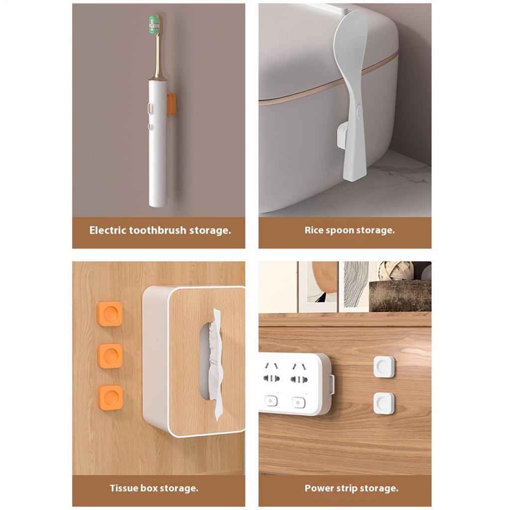 Remote Holder Wall Mount Silicone Rack No Drilling Multi-Purpose TV Remote Holder Rack For TV Fan Air Conditioner Chargers Keys