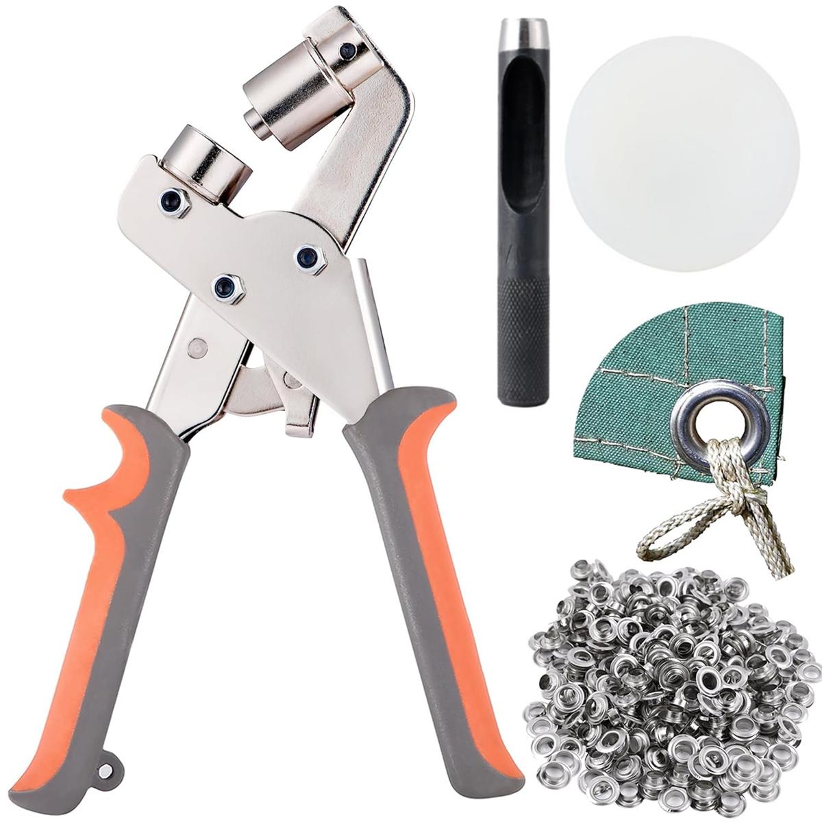 

Щипцы для пряжек, 500 серебряных стопорных колец + пробойник. 6MM