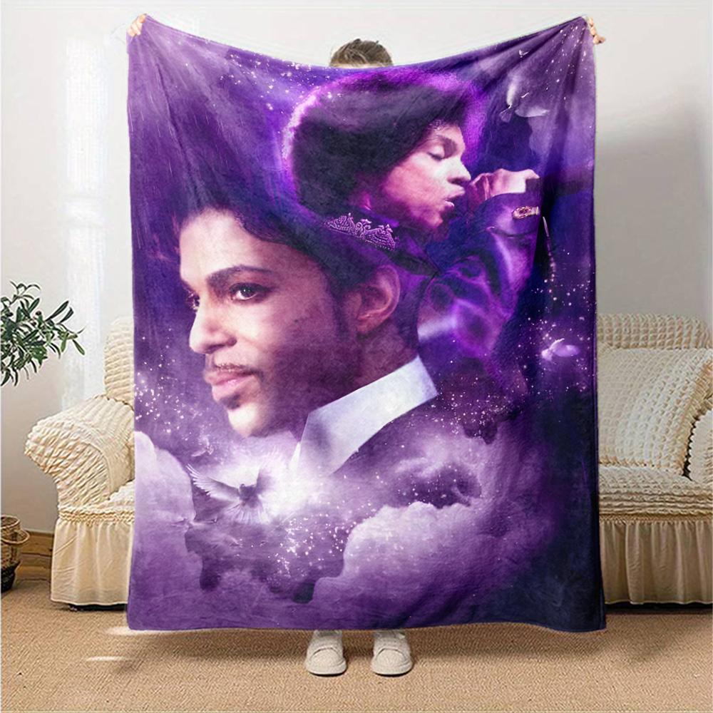 1pc Prince2 Blanket, Gift, for Men and Women, Soft Blanket, Good for Sofa Bed Couch Travel, Lightweight Flannel Blanket