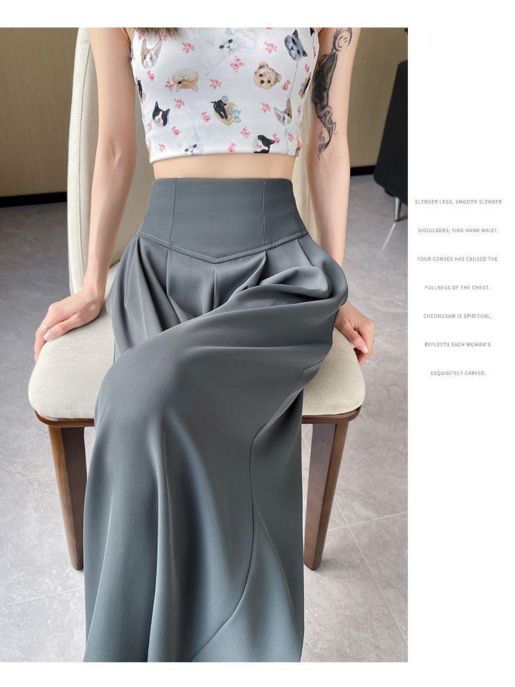 Pantalon Évasé Taille Haute Large pour Femme Printemps/Été 2025